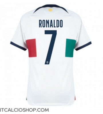 Portogallo Cristiano Ronaldo #7 Seconda Maglia Mondiali 2022 Manica Corta